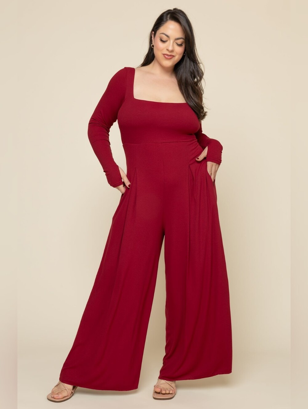 NWT Popflex Go With The Flow Long Sleeve Jumpsuit